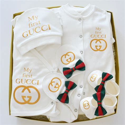 gucci baby gift sets|Gucci baby grow girl.